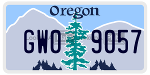GW09057 license plate in Oregon