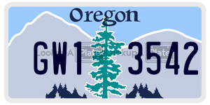 GW13542  license plate in OR