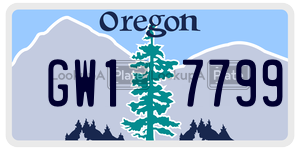 GW17799  license plate in OR
