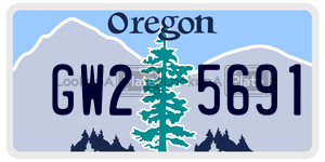GW25691  license plate in OR