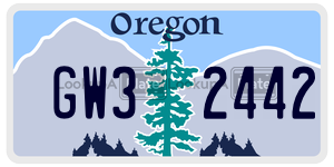 GW32442  license plate in OR