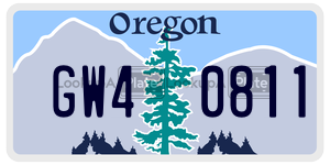 GW40811  license plate in OR