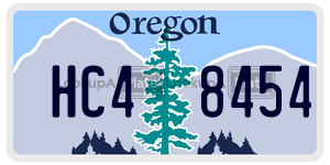 HC48454 license plate in Oregon