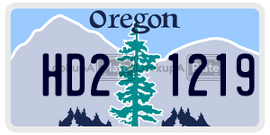 HD21219  license plate in OR