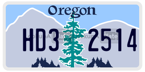 HD32514  license plate in OR