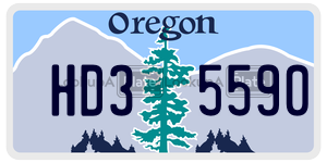 HD35590  license plate in OR