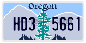 HD35661  license plate in OR