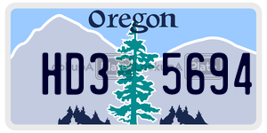 HD35694  license plate in OR