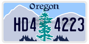 HD44223  license plate in OR