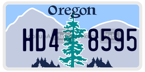 HD48595  license plate in OR