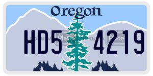 HD54219  license plate in OR
