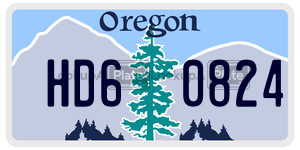 HD60824  license plate in OR