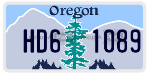HD61089  license plate in OR