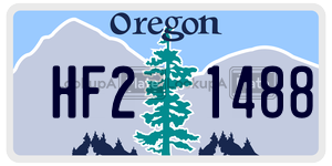 HF21488  license plate in OR