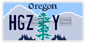 HGZY license plate in Oregon
