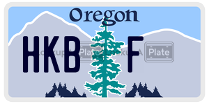 HKBF  license plate in OR