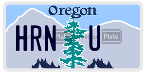 HRNU  license plate in OR