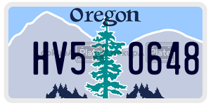 HV50648  license plate in OR