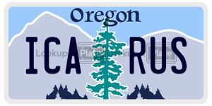 ICARUS  license plate in OR