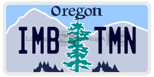 IMBTMN  license plate in OR