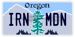 IRNMDN  license plate in OR
