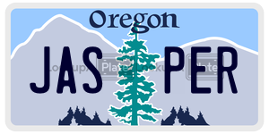 JASPER  license plate in OR