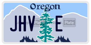 JHVE license plate in Oregon