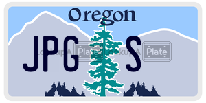JPGS  license plate in OR