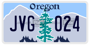 JVG024  license plate in OR