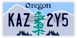 KAZ2Y5  license plate in OR