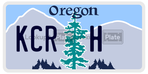 KCRH  license plate in OR