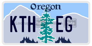 KTHEG  license plate in OR