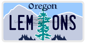 LEM0NS license plate in Oregon