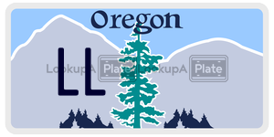 LL  license plate in OR