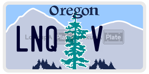 LNQV license plate in Oregon