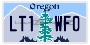 LT1WF0  license plate in OR