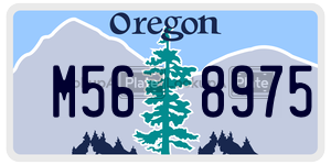 M568975  license plate in OR