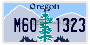 M601323  license plate in OR