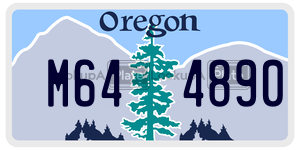 M644890  license plate in OR