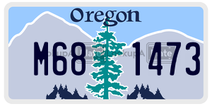 M681473 license plate in Oregon
