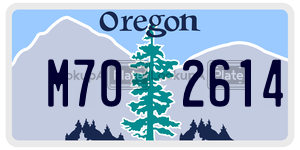 M702614  license plate in OR