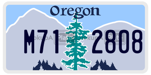 M712808  license plate in OR