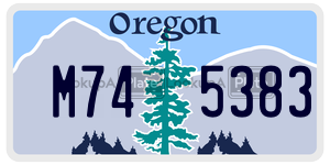 M745383  license plate in OR