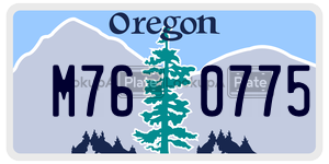 M760775 license plate in Oregon