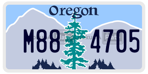 M884705  license plate in OR