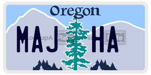 MAJHA  license plate in OR