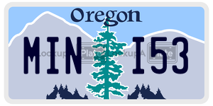 MINI53 license plate in Oregon