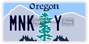 MNKY  license plate in OR