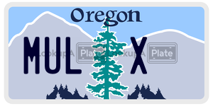 MULX  license plate in OR