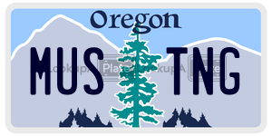 MUSTNG  license plate in OR